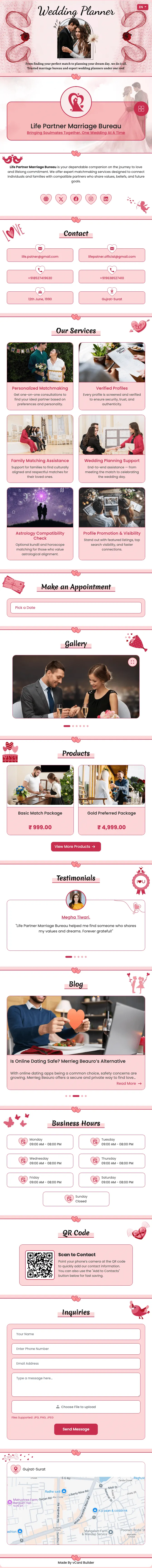 vCard de matrimonio